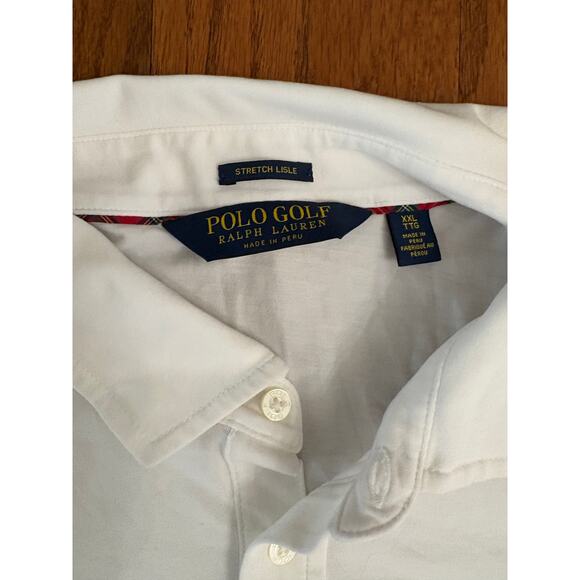 Polo Ralph Lauren Golf Super Soft White Men's Polo Short Sleeve Shirt XXL- EUC - Picture 6 of 9